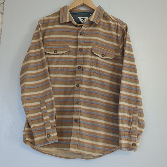 Vissla Button Up Eco Mens Size Medium Organic Cotton Flannel Outdoors Gopcore - Picture 1 of 9